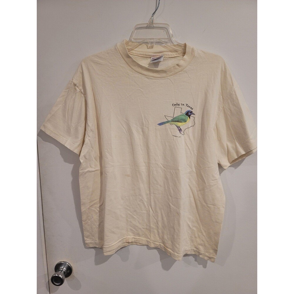 Vintage Green Jay Only in Texas Single Stich Hanes Beefy T-shirt